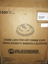 LID, 8 oz, Plastic, White/Black, PL8TL, Plastifar, 100 ct 