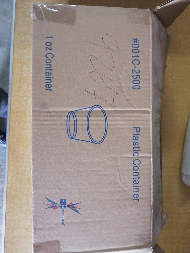 CUP, 1 oz, Plastic, Souffle, Food, #001C, Maxi, 125 ct 