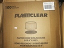 TO GO, Cont., 8", With Lid, W/Black Base, Plastic Clear, 100 ct /-cs 