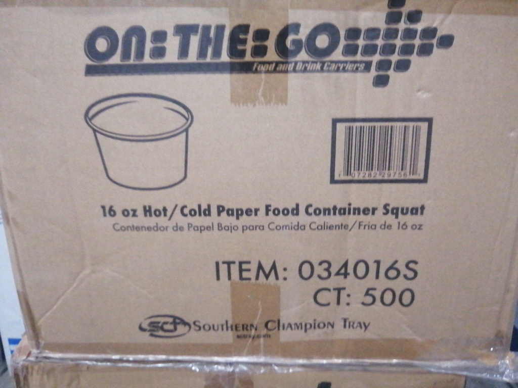 CUP, 16 oz, Paper, Hot, White,  On The Go, 20-25 ct 