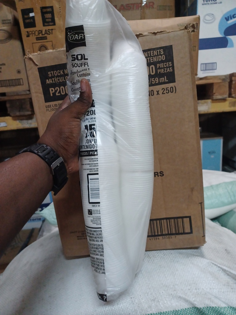 CUP, 2 oz, Plastic, Translucent, Food, Dart, 10-250 ct 