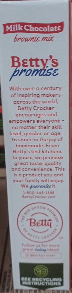 BROWNIE MIX, Milk Chocolate, Betty Crocker, 12-16.3 oz