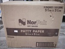 PAPER WRAP, Waxed, Patty, 5 1/2"x5 1/2", Norprk, 1000 ct  