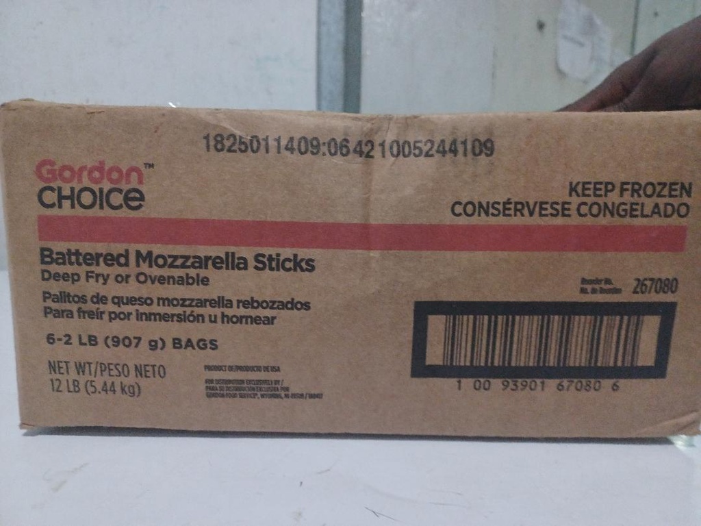 MOZZARELLA, Cheese, Stix, Gordon Choice, 12 lbs 