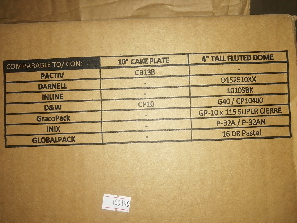 TO GO, Cont., 10", With Lid, W/Black Base, Plastic Clear, 50 ct /-csOu