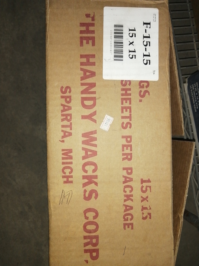 SANDWICH WRAP, Handy Wacks, F-15x15, 1000 ct