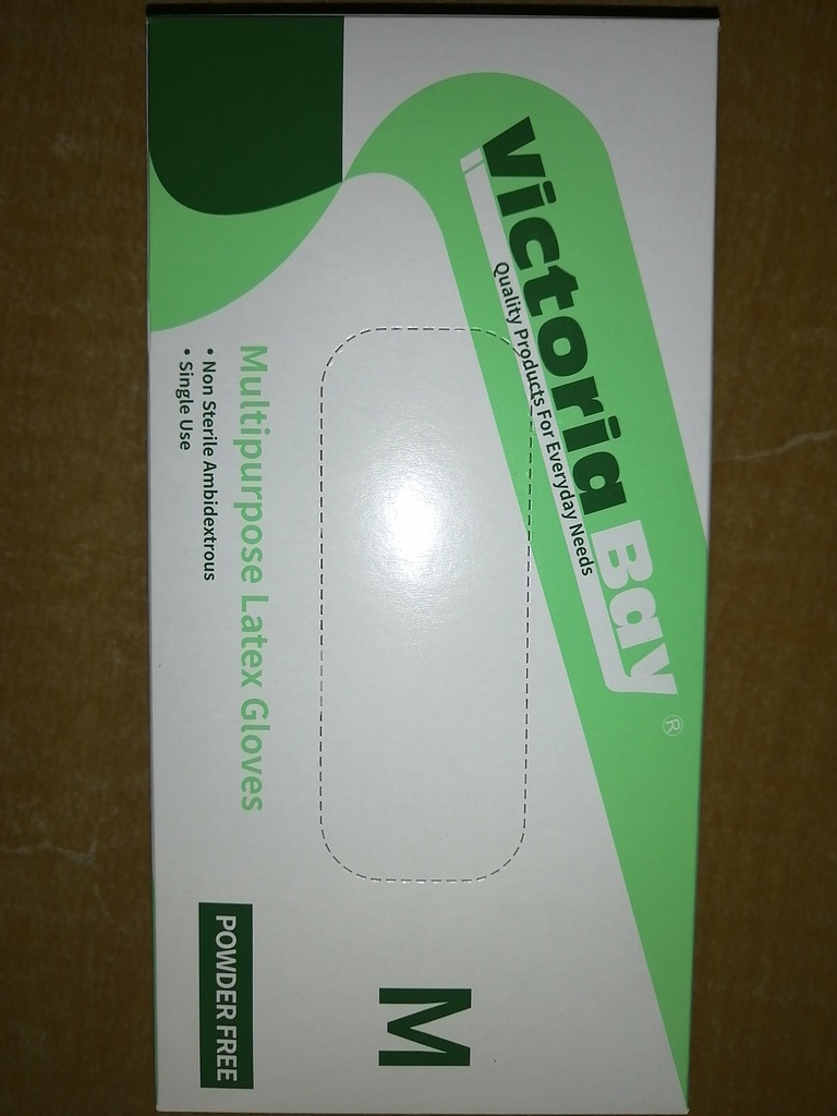 GLOVES, Latex, Victoria Bay, 100 ct