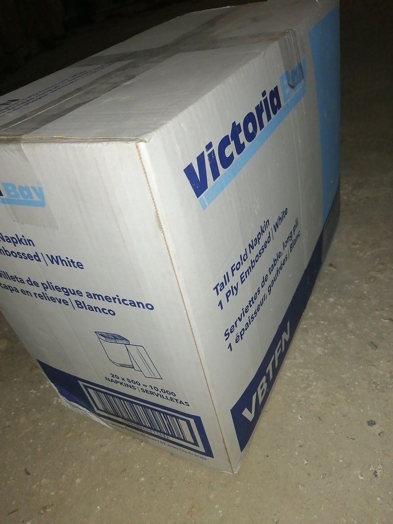 NAPKIN, Beverage, White, 1Ply, Embossed, Victoria Bay, 10000 ct  