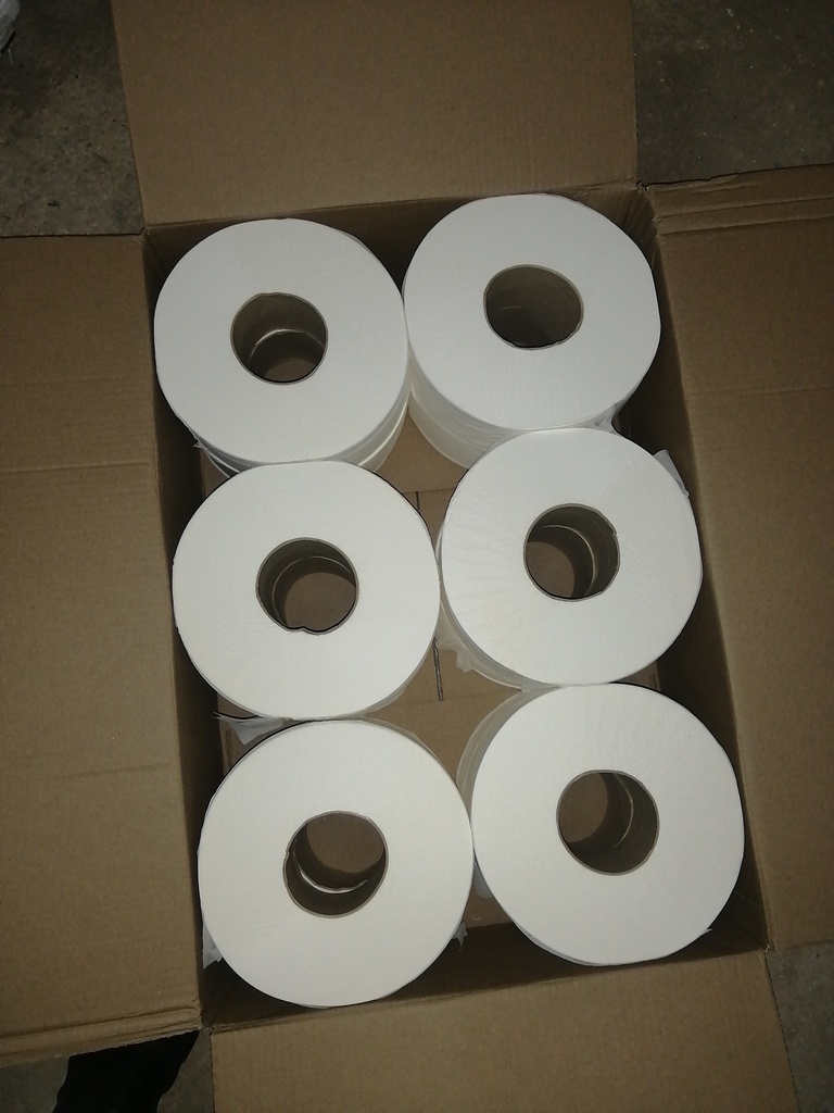 TOILET PAPER, 2 ply, White, Vic Bay, 12 rolls/cs 