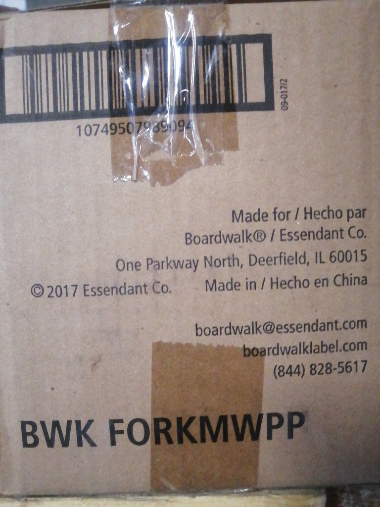 FORK, White, Boardwalk, 1000 ct  