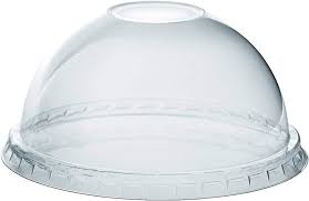LID, 12 oz, Plastic, Clear, Dome, With w/Hole, #292340 Victoria Bay/hyplast 10-100 ct