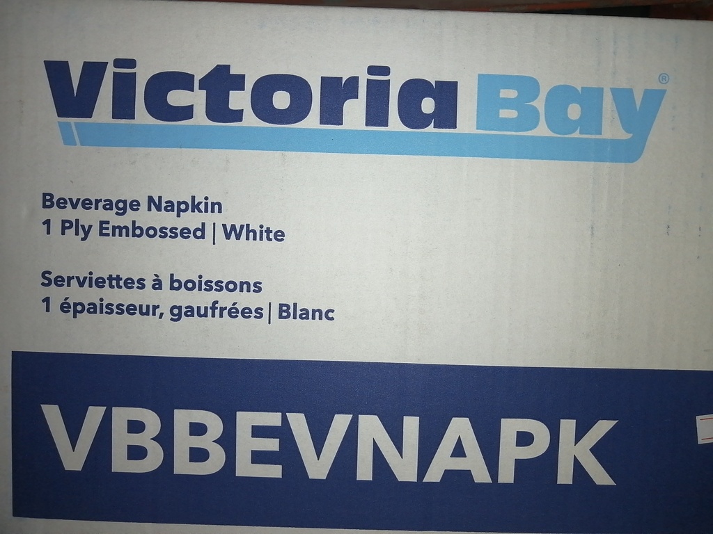 NAPKIN, Beverage, White, 1Ply, Victoria Bay, 4000 ct /-cs