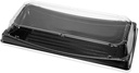 TO GO, Cont., K-015, Sushi, Black Base/Clear Lid, 66 x 23 x 44 cm, Kanetsu, 300 ct /-cs