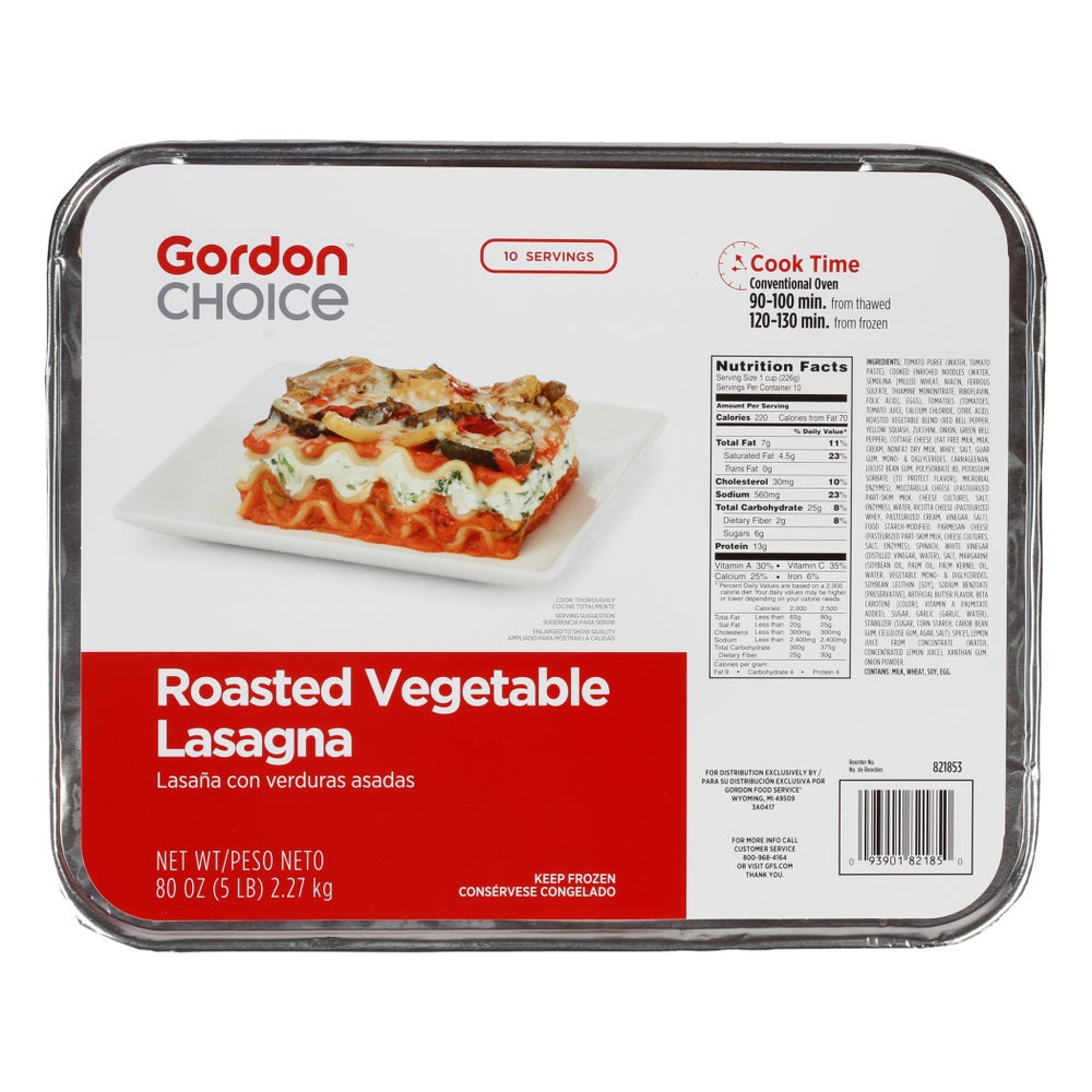PASTA, Lasagne, Ridge Curly, Gordon Choice, 10 lb