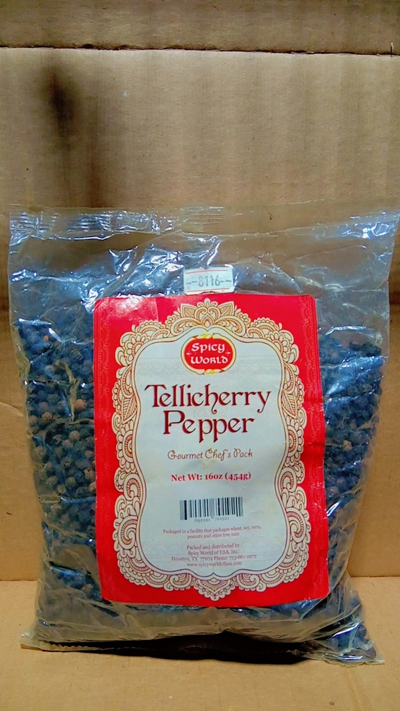 PEPPERCORN, Tellicherry, Whole, Spice World, 16 oz