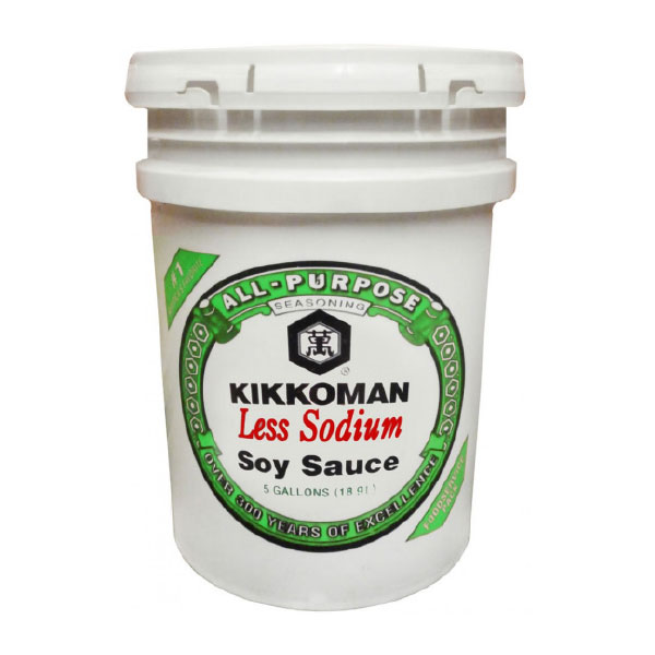 SAUCE SOY, Less Sodium, Green, Kikkoman, 5 gl 