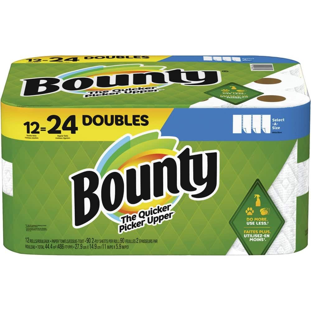 TOWEL, Paper, White, Bounty, 12 ct 