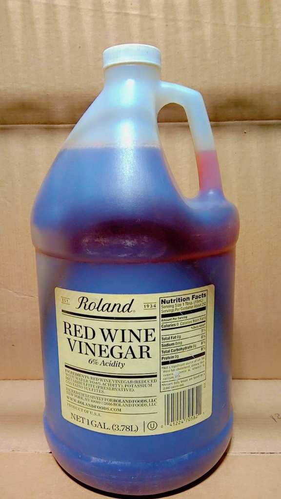 VINEGAR, Red Wine, Roland, 4-128 oz
