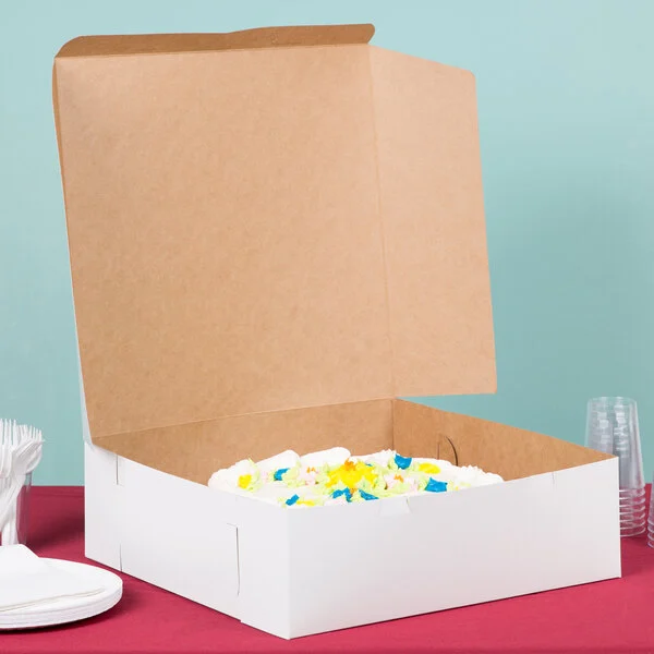 BOX, Cake, White, Carton, 16"x16"x 5", 50 ct /-cs