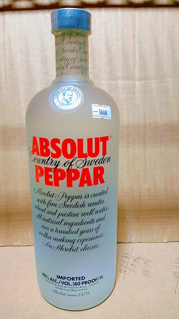 VODKA, Peppar, Absolut, 1.0 L