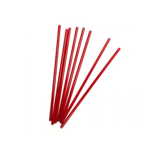 STRAW, 5", Plastic, Red, MiniStirrer, Cardinal, 1000 ct 