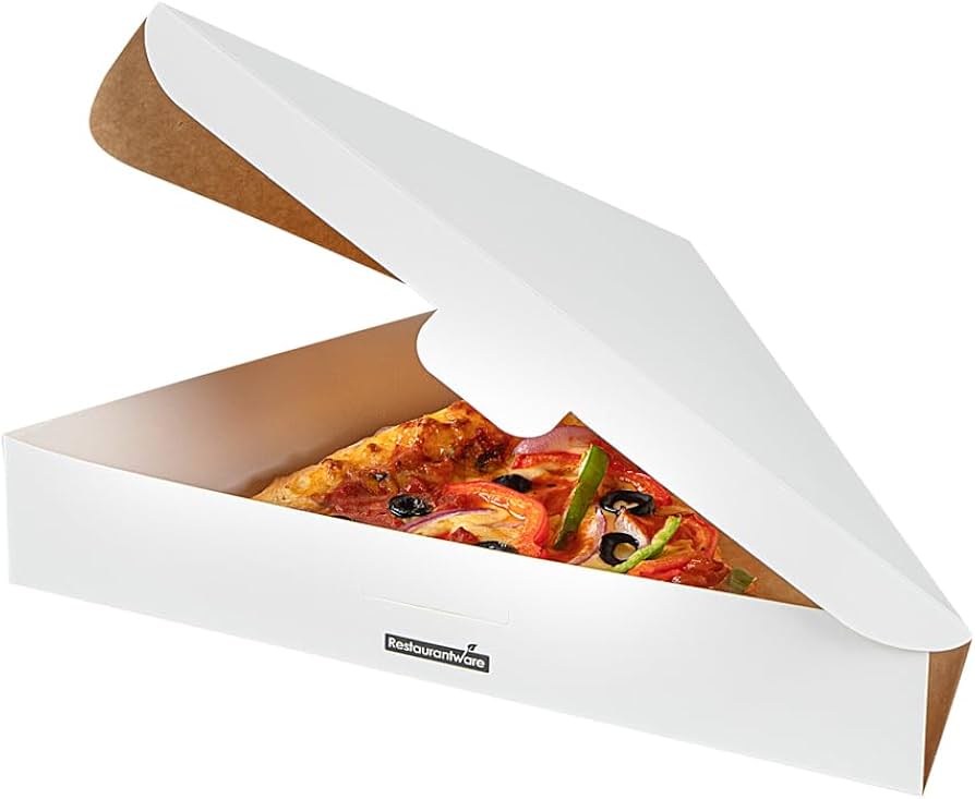 TO GO, 8'' Pizza, Slice, Clamshell,9.25''x9''x1.6875'', White 400 ct /-cs
