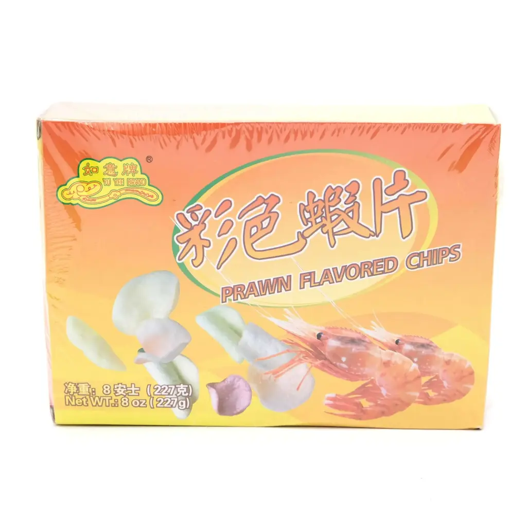 CHIPS, Prawn, Flavored, Yu Kee, Camarones, Chino, 8 oz