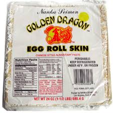 WRAPPER ,Egg Roll, Skin, Golden, Dragon, 6 ct