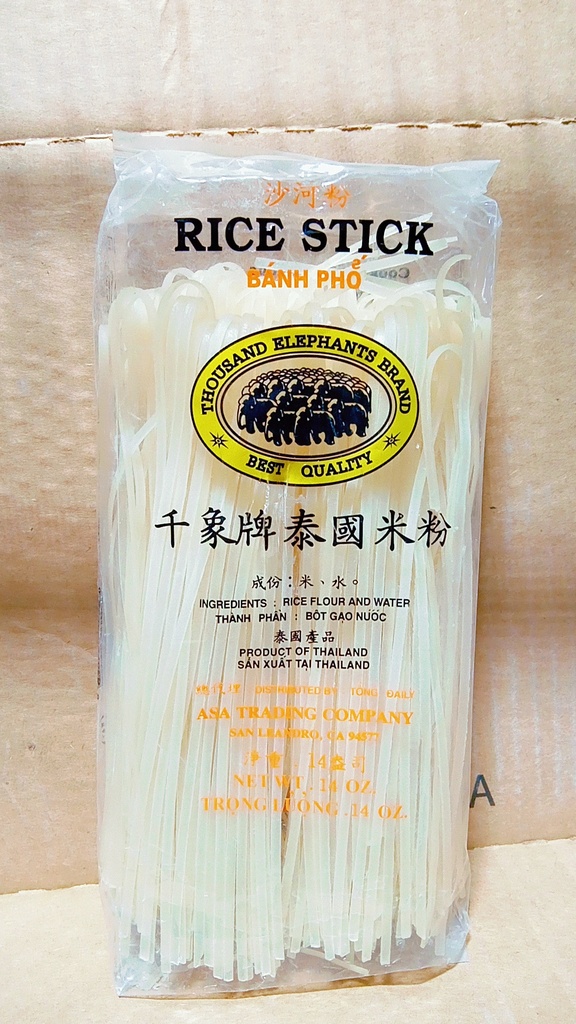 NOODLE, Banh Pho, Rice, Stick, Thousand Elephants, 14 oz 