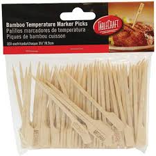 TOOTH PICKS, Bamboo, Meat, 3.5", Medium, Rare, Tablecraft, 100 ct 