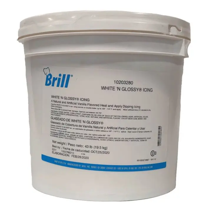 PASTE, Glossy, White N'', Icing, Brill, 43 lb