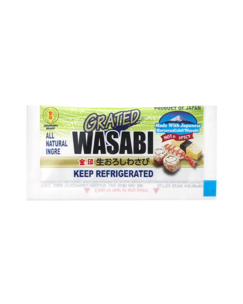 SAUCE, Wasabi, Paste, Horseradish, To Go, PN-60, Kinjirushi, 5pck x100ct x 0.15 oz /-cs