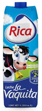MILK, 2%, Rica La Vaquita, 1L, 12ct/cs
