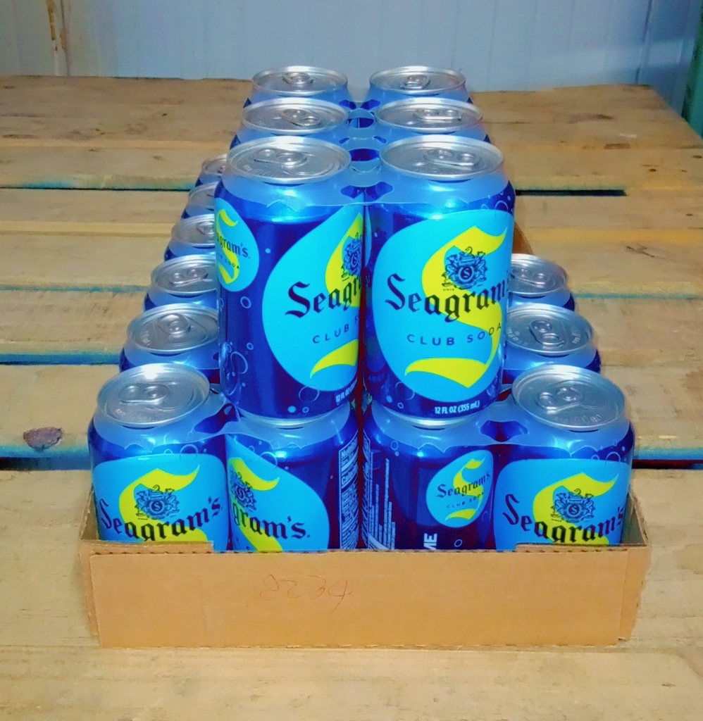 CLUB SODA, Seagram's, Can, 24-12 oz