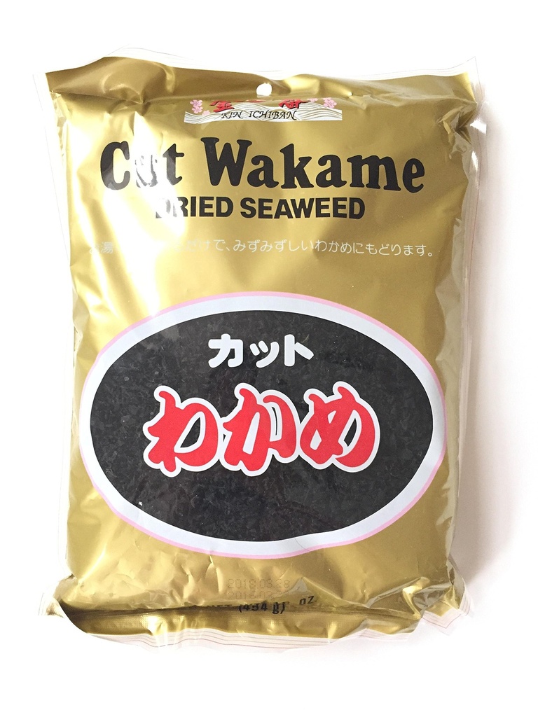 SEAWEED, Wakame, Cut, Dried, Kin Ichiban, 16 oz