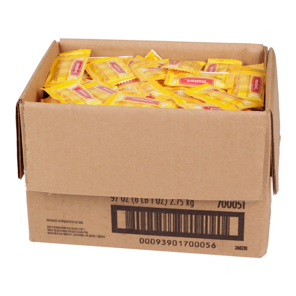 MUSTARD, To Go, Yellow, Choice, Gordon, 97 oz, 500 ct /-cs 