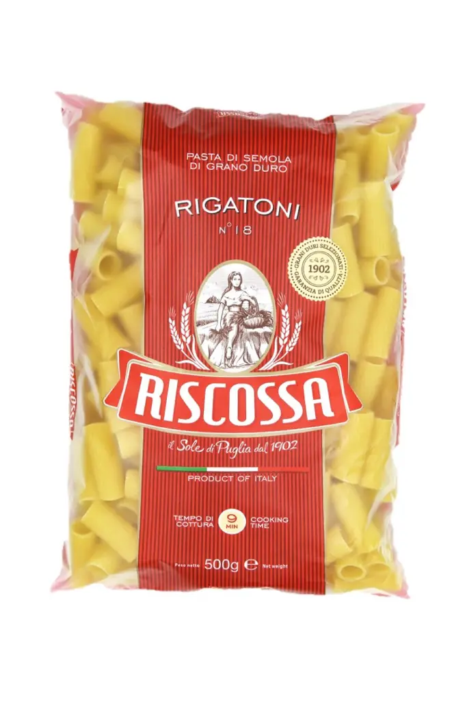 PASTA, Macaroni, #18, Rigatoni, Riscossa, 1 lb