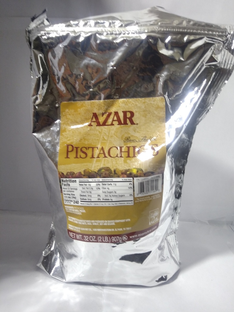 NUTS, Pistachios, Whole, Dry, Raw, Azar, 2 lb