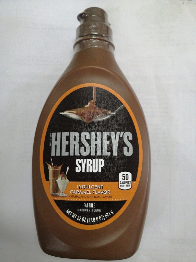 SYRUP, Chocolate, Caramel Flavor, Hershey's, 22 oz 