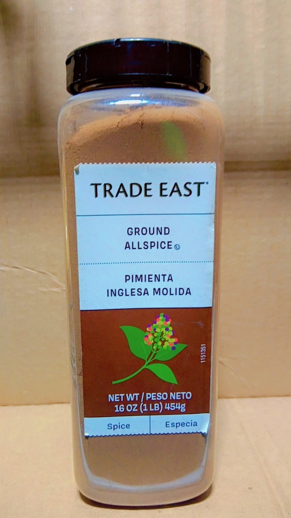 ALLSPICE, Ground, Molida, Spice, Trade East, 6-16 oz 