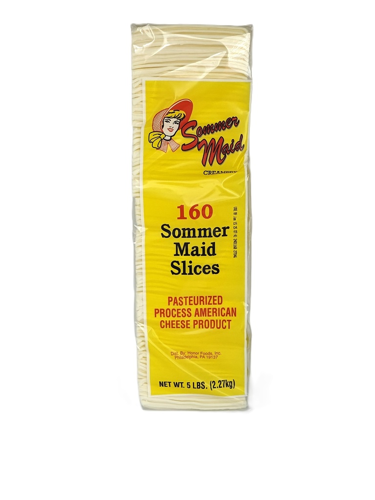 AMERICAN, Cheese, Sliced, White, Sommermaid, 6-5 lb 
