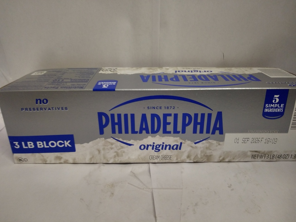 CREAM Cheese, Kraft, Brick, Philadelphia, 6-3lb