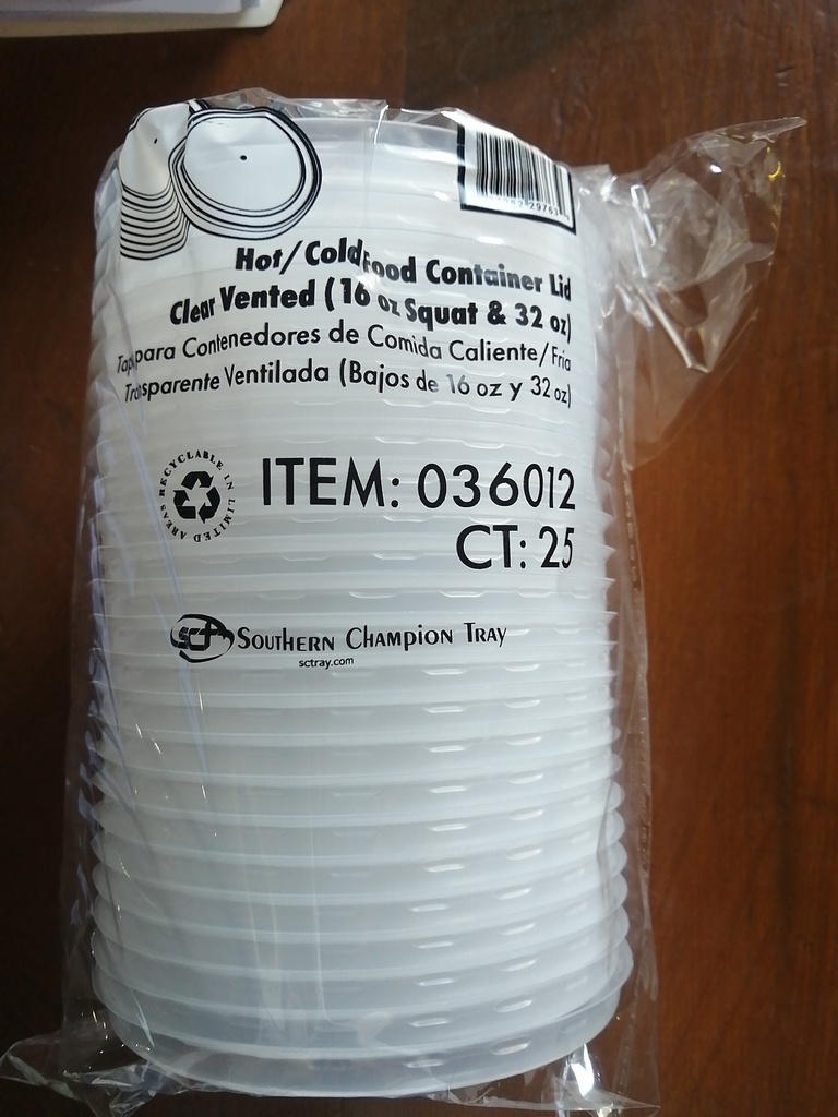 LID, 16 oz, Plastic, Clear, On The Go, 20-25 ct