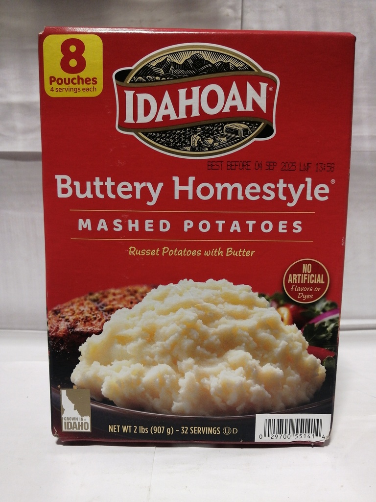 POTATOES, Mashed, Instant, Buttery Hommostyle, Idahoan, 2 lb  