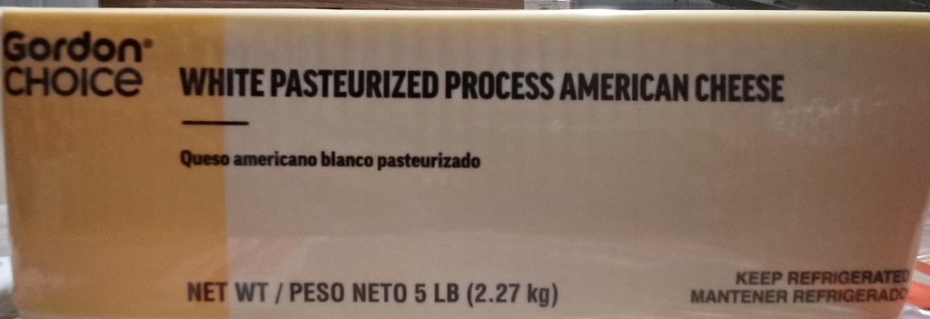AMERICAN, Cheese, Block, White, GFS, 6-5 lb 