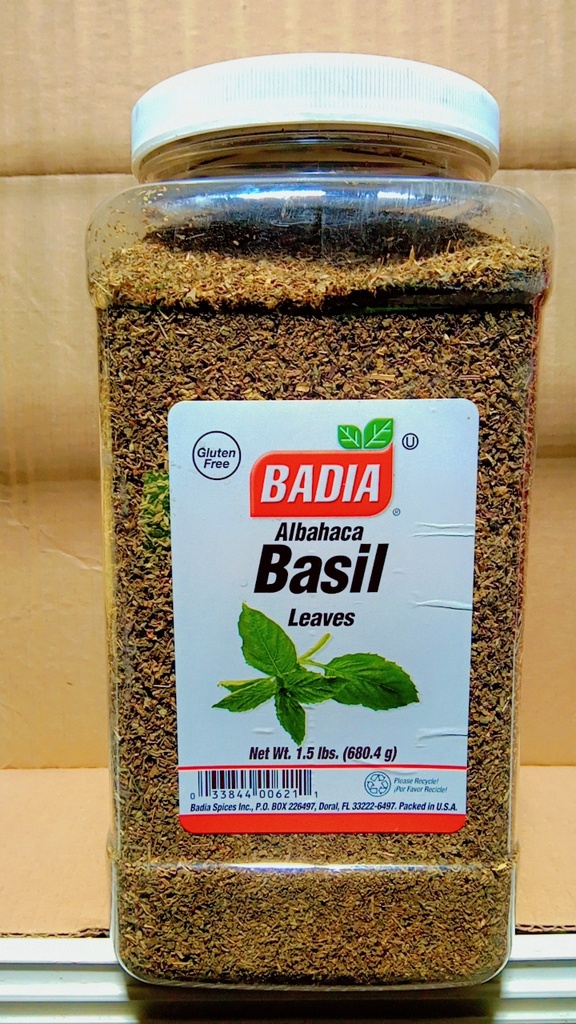 BASIL, Leaves, Badia, 4-1.5 lb 