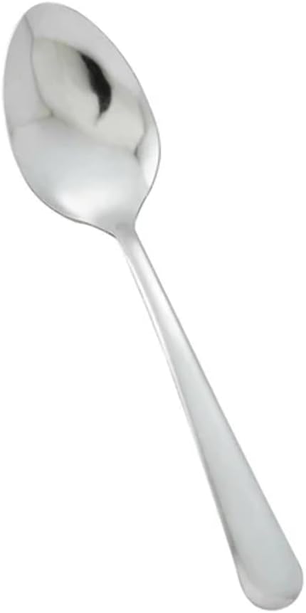 SPOONS, Bouillon, Dots, 12 Pieces, 18-0, Stainless Steel Silver