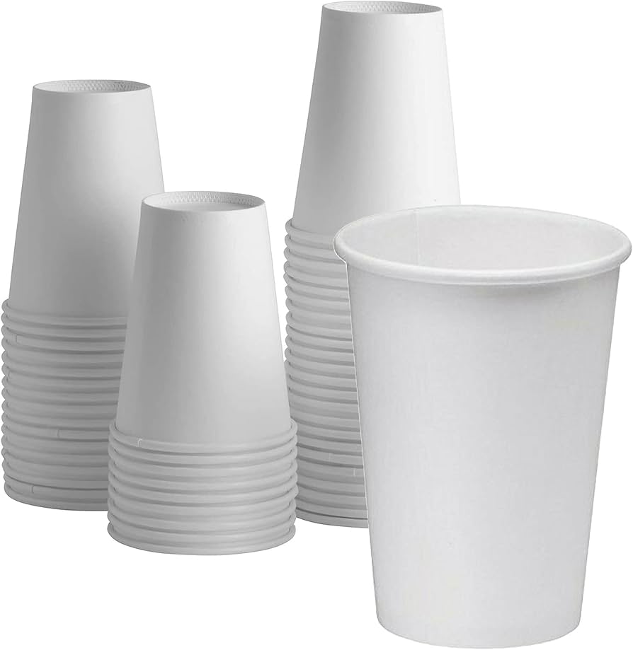 CUP, 12 oz, Paper, White, Hot/ Cold, On The Go, 20-50 ct