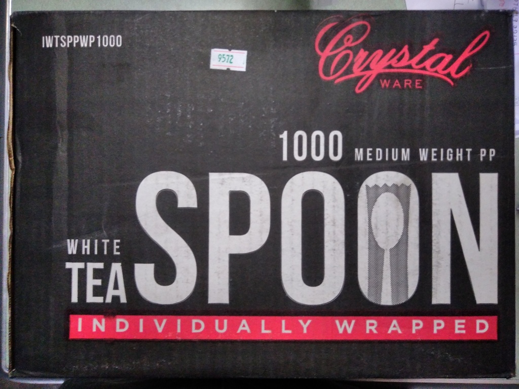 TEASPOON, White, Crystal, 1000 ct