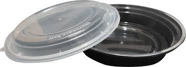 TO GO, Cont.,32 oz, With Lid, Round, Microwavable, Proplast, ct